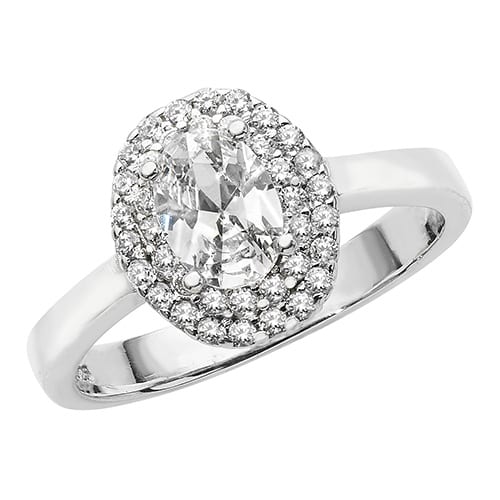 Oval Cluster Ring