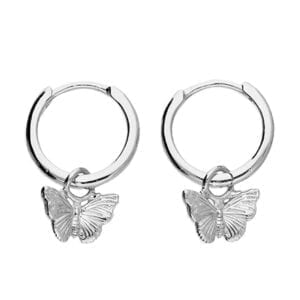 butterfly huggie earrings