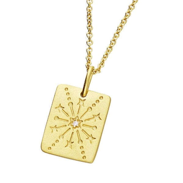 gold starburst pendant