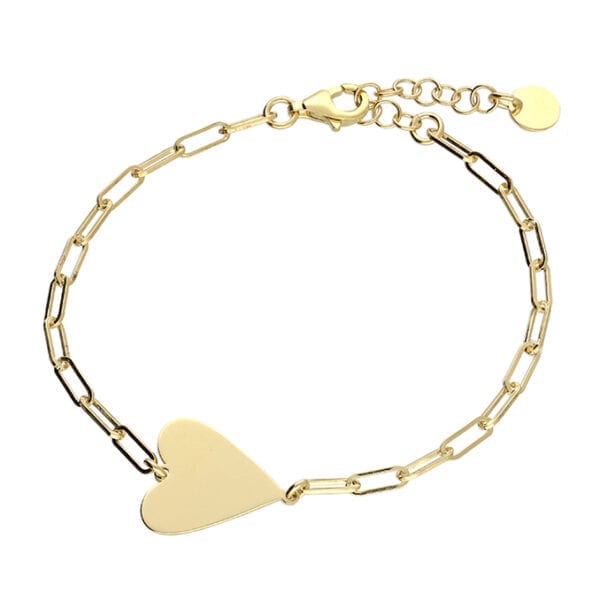 Gold Heart Links Bracelet