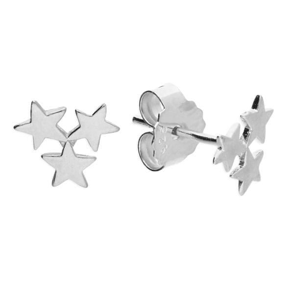 Silver Star Cluster Stud