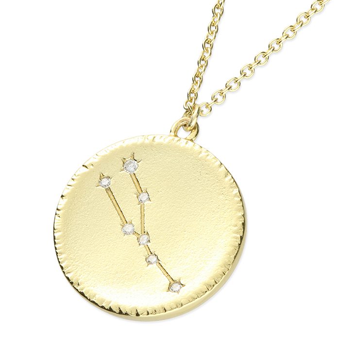 Gold Taurus Constellation Pendant