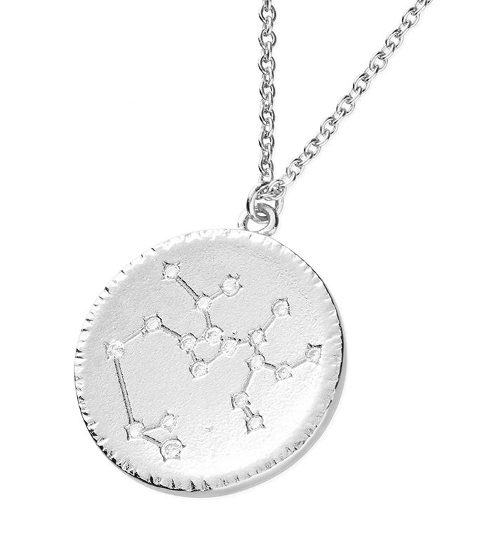 silver sagittarius constellation pendant
