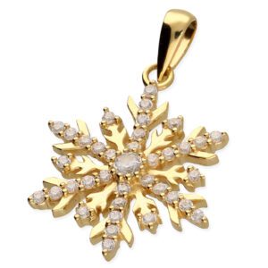 gold snow queen pendant