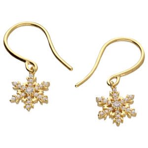 gold snow queen earrings