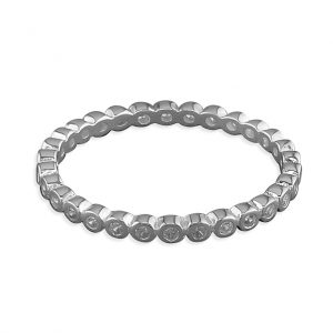 delicate rubover eternity ring